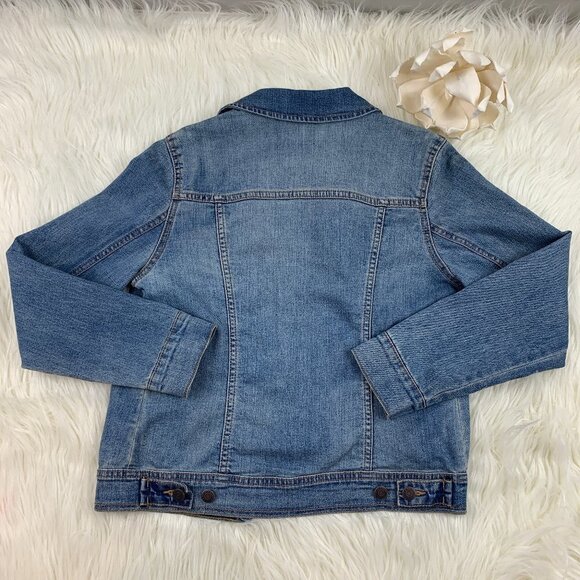 Old Navy Medium Wash Denim Jacket Women's Size Small - Picture 4 of 6